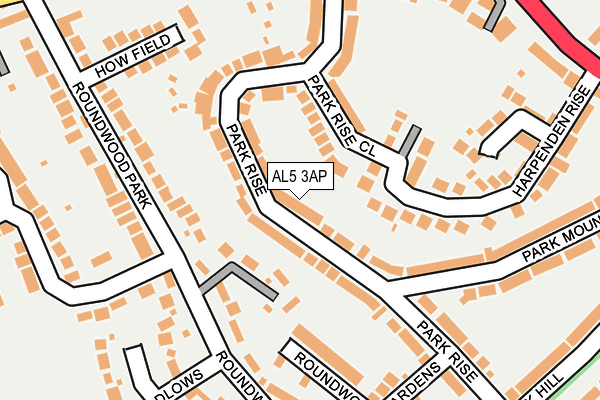 AL5 3AP map - OS OpenMap – Local (Ordnance Survey) AL5 3AP map - OS OpenMap – Local (Ordnance Survey)
