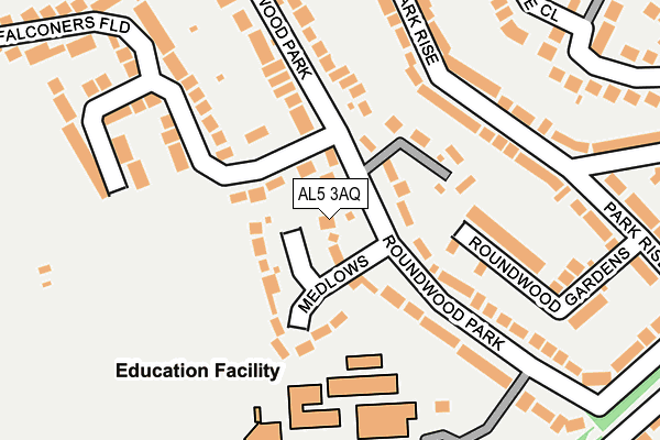 AL5 3AQ map - OS OpenMap – Local (Ordnance Survey) AL5 3AQ map - OS OpenMap – Local (Ordnance Survey)