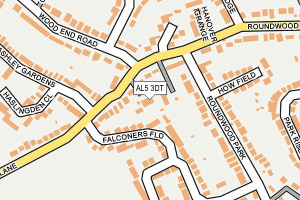AL5 3DT map - OS OpenMap – Local (Ordnance Survey) AL5 3DT map - OS OpenMap – Local (Ordnance Survey)