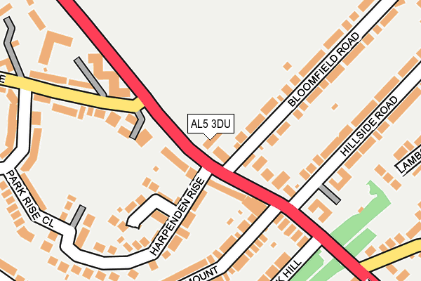 AL5 3DU map - OS OpenMap – Local (Ordnance Survey) AL5 3DU map - OS OpenMap – Local (Ordnance Survey)