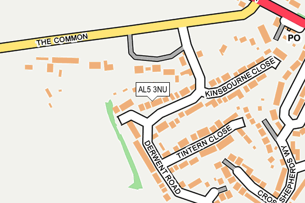 AL5 3NU map - OS OpenMap – Local (Ordnance Survey) AL5 3NU map - OS OpenMap – Local (Ordnance Survey)