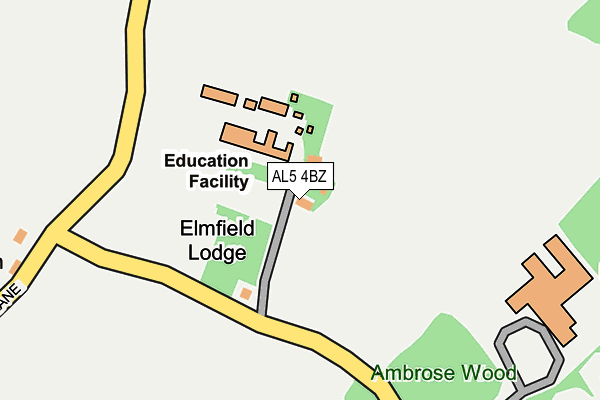 AL5 4BZ map - OS OpenMap – Local (Ordnance Survey) AL5 4BZ map - OS OpenMap – Local (Ordnance Survey)