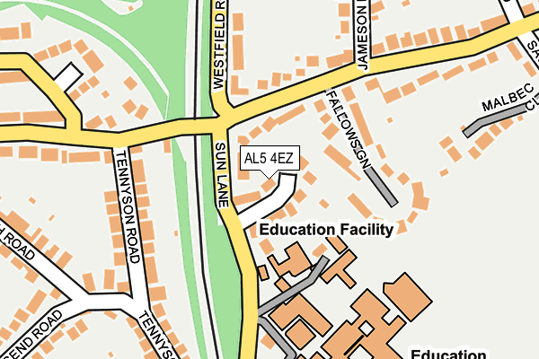 AL5 4EZ map - OS OpenMap – Local (Ordnance Survey) AL5 4EZ map - OS OpenMap – Local (Ordnance Survey)