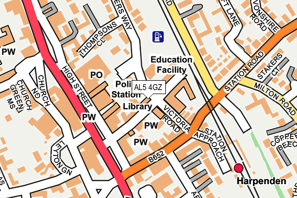 AL5 4GZ map - OS OpenMap – Local (Ordnance Survey) AL5 4GZ map - OS OpenMap – Local (Ordnance Survey)
