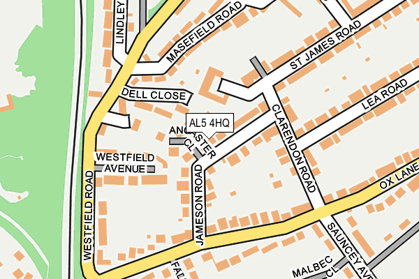 AL5 4HQ map - OS OpenMap – Local (Ordnance Survey) AL5 4HQ map - OS OpenMap – Local (Ordnance Survey)