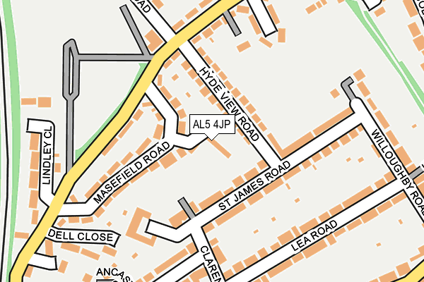 AL5 4JP map - OS OpenMap – Local (Ordnance Survey) AL5 4JP map - OS OpenMap – Local (Ordnance Survey)