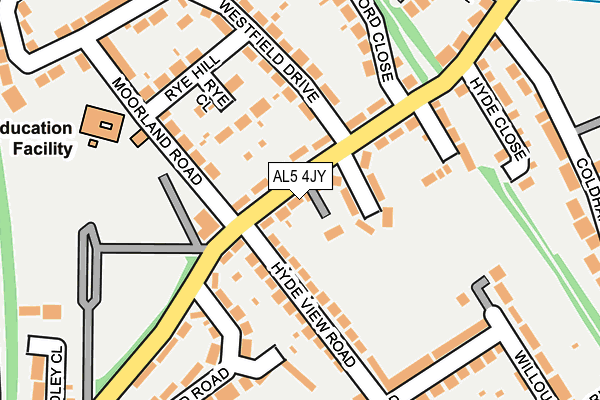 AL5 4JY map - OS OpenMap – Local (Ordnance Survey) AL5 4JY map - OS OpenMap – Local (Ordnance Survey)