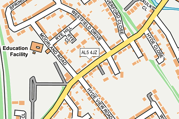 AL5 4JZ map - OS OpenMap – Local (Ordnance Survey) AL5 4JZ map - OS OpenMap – Local (Ordnance Survey)