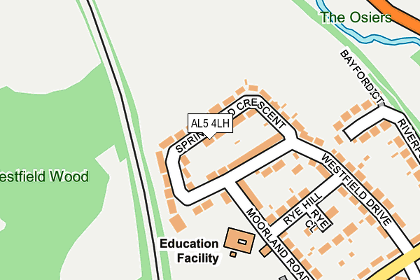AL5 4LH map - OS OpenMap – Local (Ordnance Survey) AL5 4LH map - OS OpenMap – Local (Ordnance Survey)