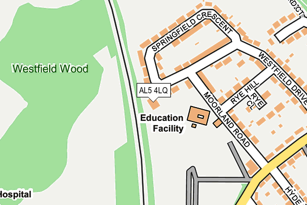AL5 4LQ map - OS OpenMap – Local (Ordnance Survey) AL5 4LQ map - OS OpenMap – Local (Ordnance Survey)