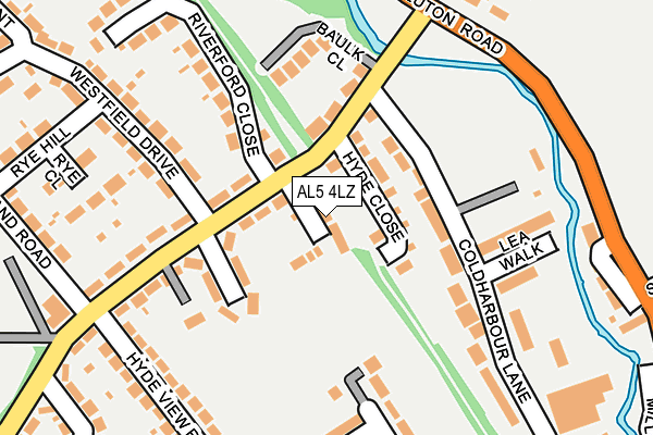 AL5 4LZ map - OS OpenMap – Local (Ordnance Survey) AL5 4LZ map - OS OpenMap – Local (Ordnance Survey)