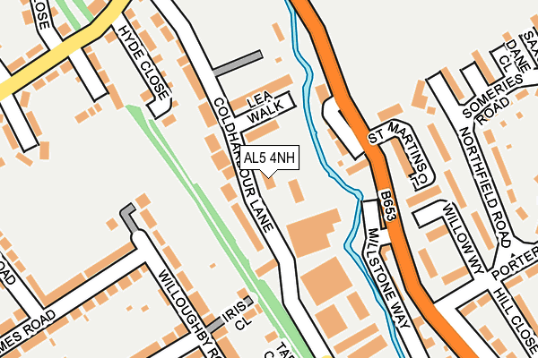 AL5 4NH map - OS OpenMap – Local (Ordnance Survey) AL5 4NH map - OS OpenMap – Local (Ordnance Survey)