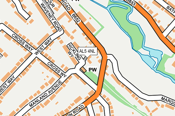 AL5 4NL map - OS OpenMap – Local (Ordnance Survey) AL5 4NL map - OS OpenMap – Local (Ordnance Survey)