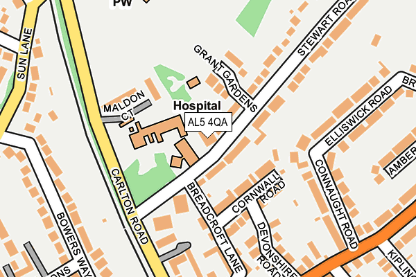 AL5 4QA map - OS OpenMap – Local (Ordnance Survey) AL5 4QA map - OS OpenMap – Local (Ordnance Survey)