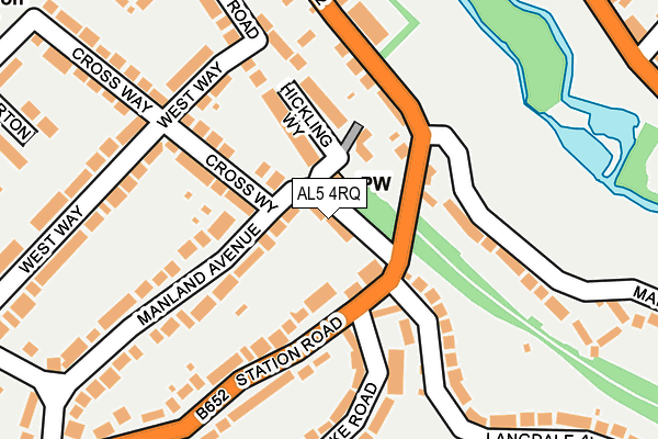 AL5 4RQ map - OS OpenMap – Local (Ordnance Survey) AL5 4RQ map - OS OpenMap – Local (Ordnance Survey)