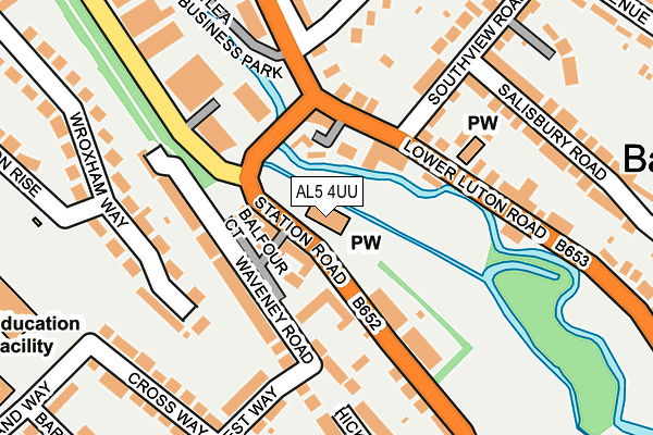 AL5 4UU map - OS OpenMap – Local (Ordnance Survey) AL5 4UU map - OS OpenMap – Local (Ordnance Survey)