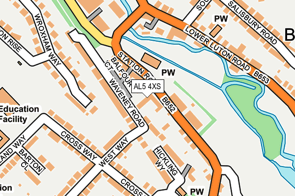 AL5 4XS map - OS OpenMap – Local (Ordnance Survey) AL5 4XS map - OS OpenMap – Local (Ordnance Survey)