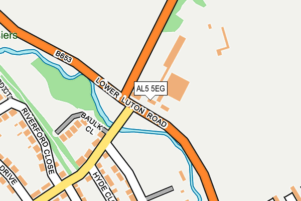 AL5 5EG map - OS OpenMap – Local (Ordnance Survey) AL5 5EG map - OS OpenMap – Local (Ordnance Survey)