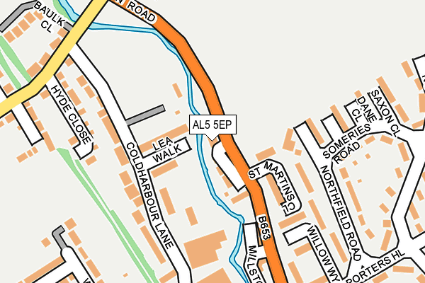 AL5 5EP map - OS OpenMap – Local (Ordnance Survey) AL5 5EP map - OS OpenMap – Local (Ordnance Survey)