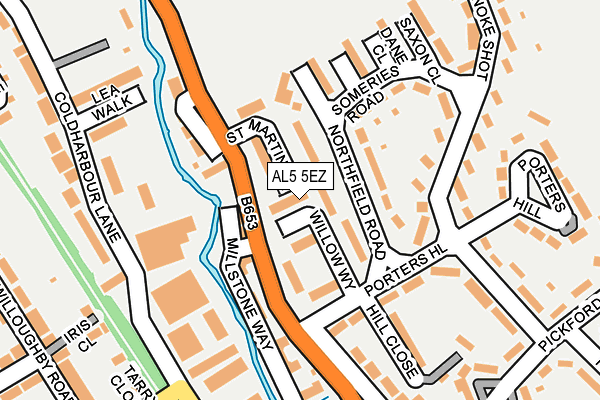 AL5 5EZ map - OS OpenMap – Local (Ordnance Survey) AL5 5EZ map - OS OpenMap – Local (Ordnance Survey)
