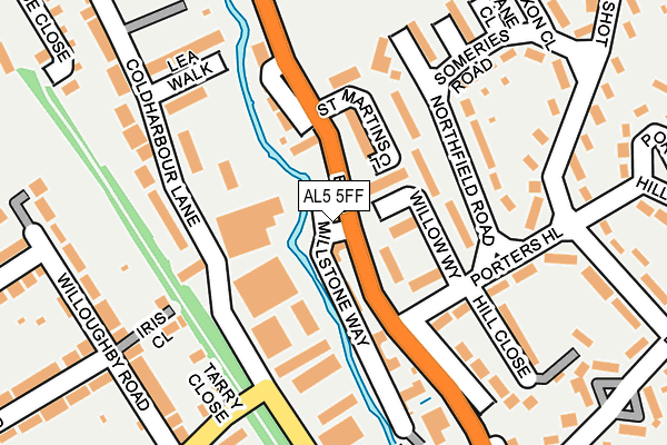 AL5 5FF map - OS OpenMap – Local (Ordnance Survey) AL5 5FF map - OS OpenMap – Local (Ordnance Survey)