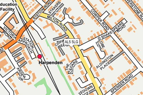 AL5 5LG map - OS OpenMap – Local (Ordnance Survey) AL5 5LG map - OS OpenMap – Local (Ordnance Survey)