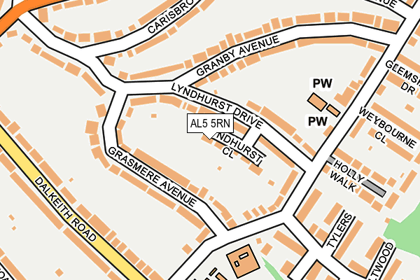 AL5 5RN map - OS OpenMap – Local (Ordnance Survey) AL5 5RN map - OS OpenMap – Local (Ordnance Survey)