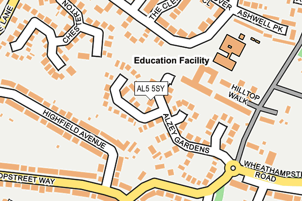 AL5 5SY map - OS OpenMap – Local (Ordnance Survey)