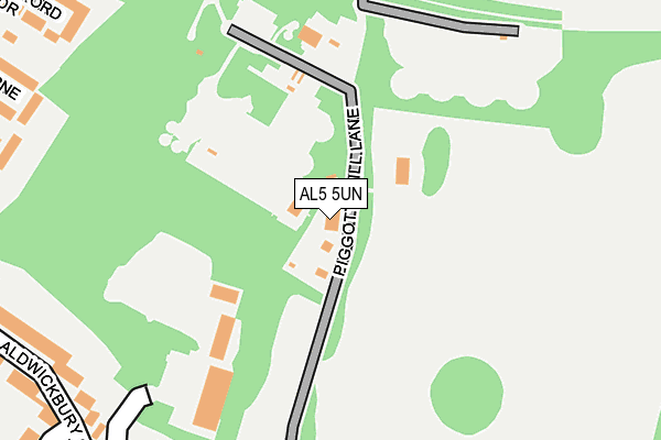 AL5 5UN map - OS OpenMap – Local (Ordnance Survey) AL5 5UN map - OS OpenMap – Local (Ordnance Survey)