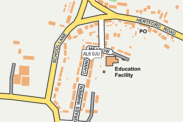 AL6 0JU map - OS OpenMap – Local (Ordnance Survey) AL6 0JU map - OS OpenMap – Local (Ordnance Survey)