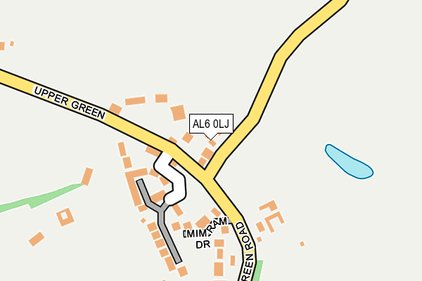 AL6 0LJ map - OS OpenMap – Local (Ordnance Survey) AL6 0LJ map - OS OpenMap – Local (Ordnance Survey)