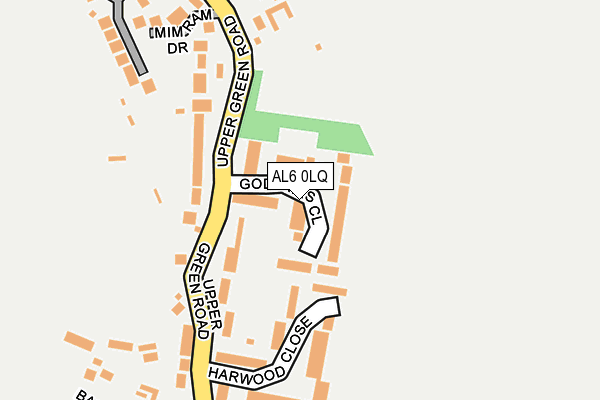 AL6 0LQ map - OS OpenMap – Local (Ordnance Survey) AL6 0LQ map - OS OpenMap – Local (Ordnance Survey)