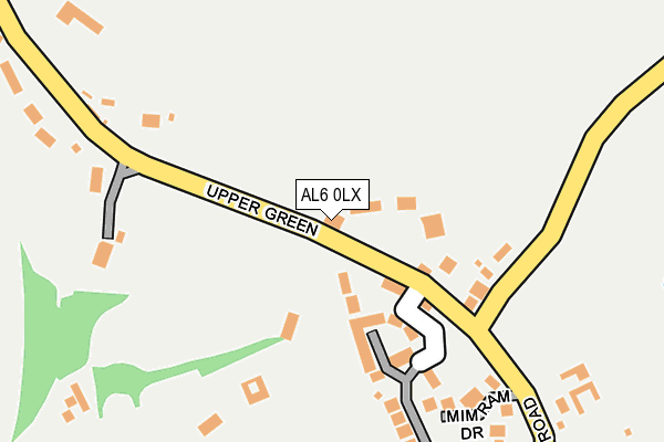 AL6 0LX map - OS OpenMap – Local (Ordnance Survey) AL6 0LX map - OS OpenMap – Local (Ordnance Survey)