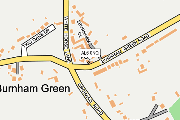 AL6 0NQ map - OS OpenMap – Local (Ordnance Survey) AL6 0NQ map - OS OpenMap – Local (Ordnance Survey)