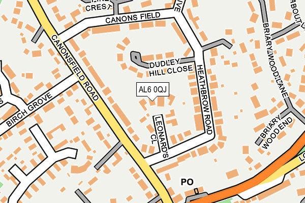 AL6 0QJ map - OS OpenMap – Local (Ordnance Survey) AL6 0QJ map - OS OpenMap – Local (Ordnance Survey)