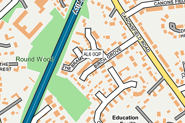 AL6 0QP map - OS OpenMap – Local (Ordnance Survey)