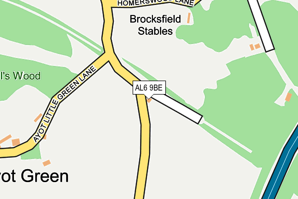 AL6 9BE map - OS OpenMap – Local (Ordnance Survey) AL6 9BE map - OS OpenMap – Local (Ordnance Survey)