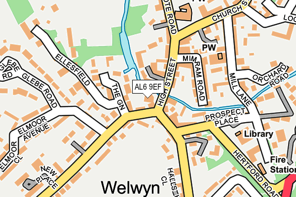 AL6 9EF map - OS OpenMap – Local (Ordnance Survey) AL6 9EF map - OS OpenMap – Local (Ordnance Survey)