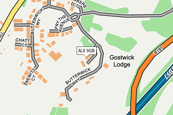 AL6 9GB map - OS OpenMap – Local (Ordnance Survey) AL6 9GB map - OS OpenMap – Local (Ordnance Survey)