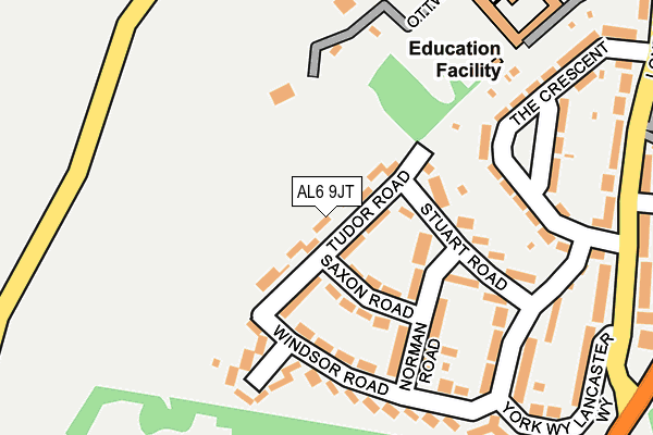 AL6 9JT map - OS OpenMap – Local (Ordnance Survey) AL6 9JT map - OS OpenMap – Local (Ordnance Survey)