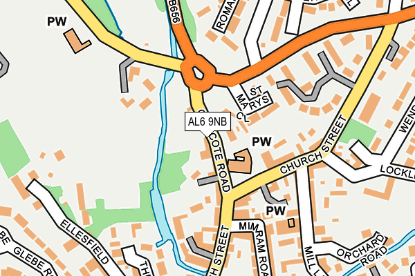 AL6 9NB map - OS OpenMap – Local (Ordnance Survey) AL6 9NB map - OS OpenMap – Local (Ordnance Survey)
