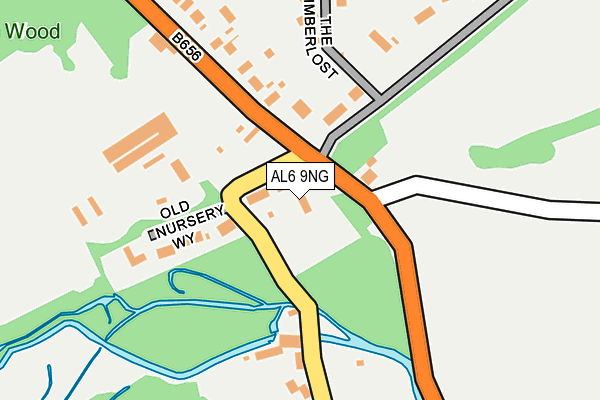 AL6 9NG map - OS OpenMap – Local (Ordnance Survey) AL6 9NG map - OS OpenMap – Local (Ordnance Survey)