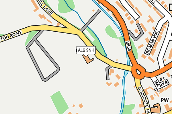 AL6 9NH map - OS OpenMap – Local (Ordnance Survey) AL6 9NH map - OS OpenMap – Local (Ordnance Survey)