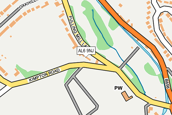 AL6 9NJ map - OS OpenMap – Local (Ordnance Survey) AL6 9NJ map - OS OpenMap – Local (Ordnance Survey)