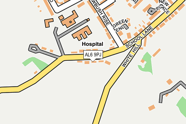 AL6 9PJ map - OS OpenMap – Local (Ordnance Survey) AL6 9PJ map - OS OpenMap – Local (Ordnance Survey)