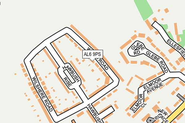 AL6 9PS map - OS OpenMap – Local (Ordnance Survey) AL6 9PS map - OS OpenMap – Local (Ordnance Survey)