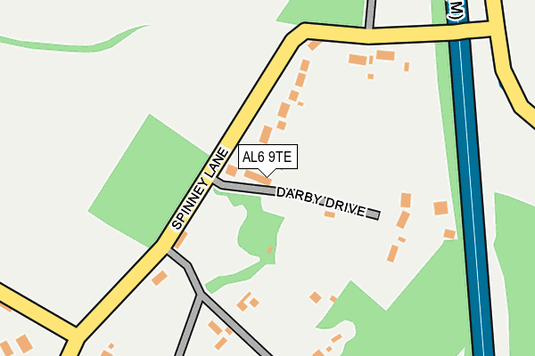 AL6 9TE map - OS OpenMap – Local (Ordnance Survey) AL6 9TE map - OS OpenMap – Local (Ordnance Survey)