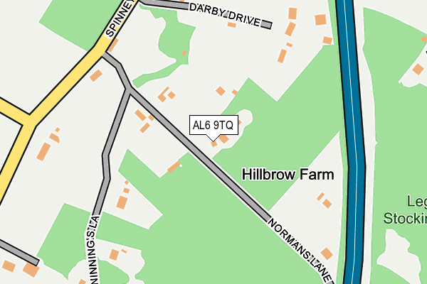 AL6 9TQ map - OS OpenMap – Local (Ordnance Survey)