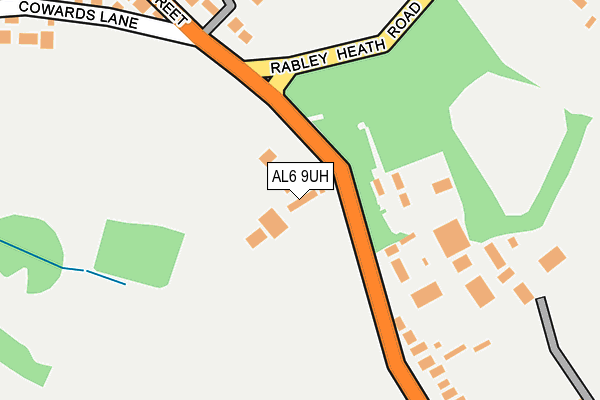 AL6 9UH map - OS OpenMap – Local (Ordnance Survey) AL6 9UH map - OS OpenMap – Local (Ordnance Survey)