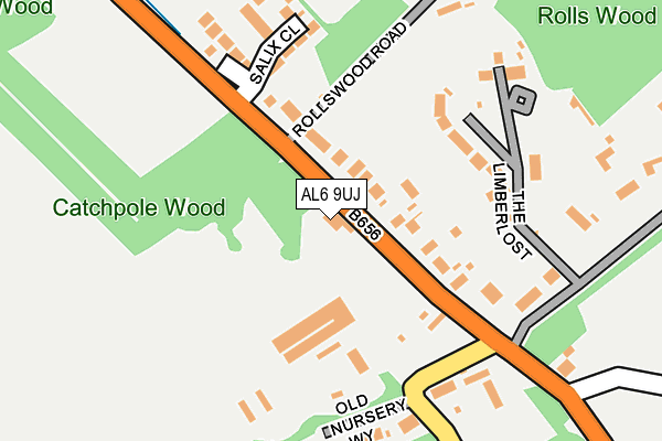 AL6 9UJ map - OS OpenMap – Local (Ordnance Survey) AL6 9UJ map - OS OpenMap – Local (Ordnance Survey)